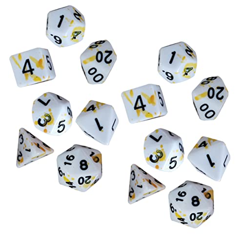 DIKACA 14 Stück Brettspiel Zahlenwürfel Tragbare Unterhaltungszubehör Unregelmäßige Spiel-Requisiten Brettspiele Acryl von DIKACA