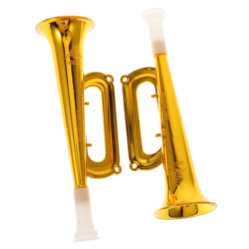 DIKACA 14 Stück Großer Lautsprecherspielzeug Trompeten-Partygeschenke Prop-Trompete Kid -Trompete Kindertrompete Kinderspielzeug Trompete kleine Trompete Golden DIKACA 14 Stück Großer Lautsprecherspielzeug Trompeten-Partygeschenke Prop-Trompete Kid -Trompete Kindertrompete Kinderspielzeug Trompete kleine Trompete Golden von DIKACA