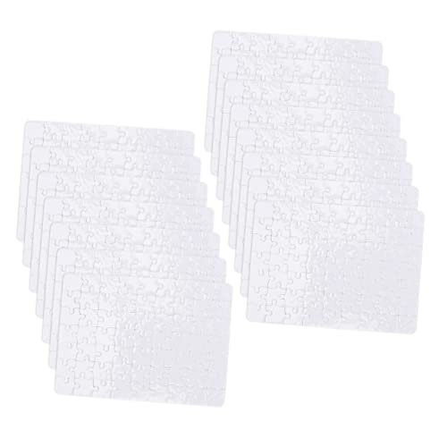 DIKACA 15 Blatt DIY Transferpuzzle Puzzle Kinderhandwerk Sublimationspuzzle Rohlinge Kunstfarbe Kleines Bis Leeres Puzzle Thermotransferpuzzle Lernspielzeug Weißes Papier von DIKACA
