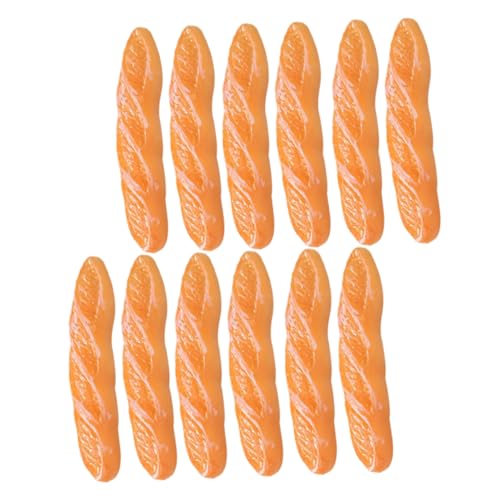 DIKACA 15 Stück Baguette Imitat Ornament Mini DIY Dessert Modell Künstliches Brot Puppenhaus Lebensmittel Modell Simulation Mini Brot Dekorationen Für Geschäfte von DIKACA