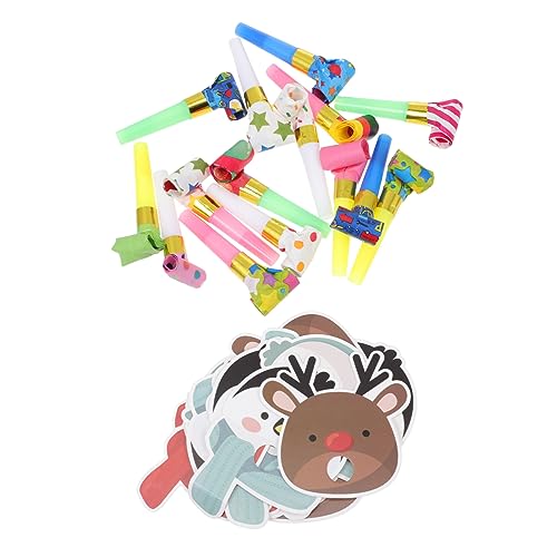 DIKACA 15 Stück Marmelade blasender Drache Hörner pfeifen Lutscher Masse Musikalisches Streamer kinderparty mitgebsel funnytoys Blowouts pfeifen Blowout-Drachen- Papier von DIKACA
