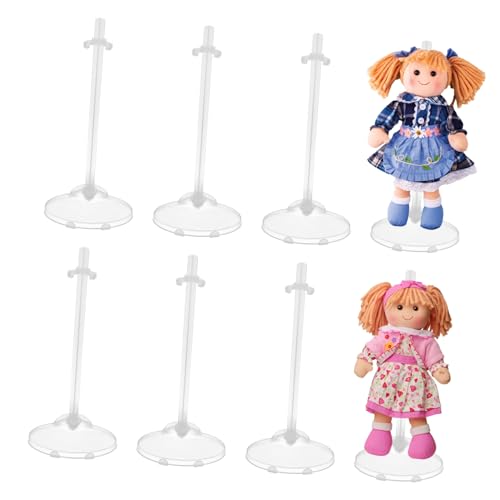 DIKACA 15 Stück Puppenständer wiedergeborene Puppe Puppenfigurenständer groß Babypuppe Figure Stand puppenzubehör Puppenhalteständer Stützständer für Puppen Plastik Transparent von DIKACA