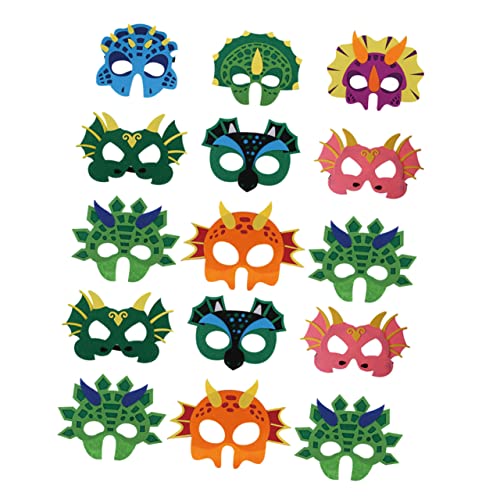 DIKACA 15Stücke Teiliges Dinosauriermasken für Lustige Gesichtsmaske für Dinosaurier Themenpartys Cosplay Halloween und Geburtstagsfeiern Hautfreundlich und Bequem DIKACA 15Stücke Teiliges Dinosauriermasken für Lustige Gesichtsmaske für Dinosaurier Themenpartys Cosplay Halloween und Geburtstagsfeiern Hautfreundlich und Bequem von DIKACA