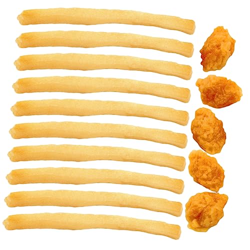 DIKACA Fake Food Set 15-teilig Pommes Frites Und Hähnchen Modell Spielzeug Für Spielküche von DIKACA