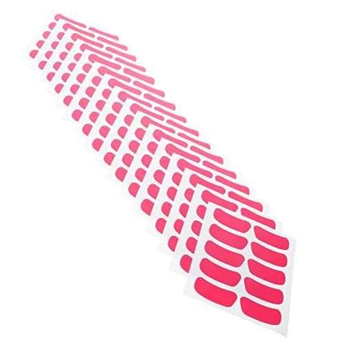 DIKACA 16 Blatt Augenaufkleber Auge Schwarze Aufkleber Augenstreifen Sport Augenstreifen-Aufkleber Sport-augenstreifen Baseballgesicht Selbstklebende Augenstreifen PVC Selbstklebend Rosa von DIKACA