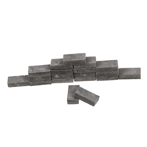 DIKACA Mini-schmuck Mini-Ziegel Grau 50 Stück Miniatur-ziegelsteine ​​Set Home Decor Landschaft Modellbausatz von DIKACA