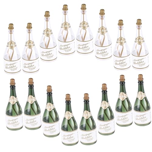 DIKACA 16 Stück Sektblasenflasche Junggesellinnenabschied Liefert Zum 50-jährigen Jubiläum Leere Blasenflasche Leere Seifenblasenflaschen Blasenflaschen Plastik von DIKACA