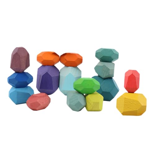 DIKACA 16 Teiliges Set Bunte Holzstapelspielzeuge Aus Buchenholz Stapel Und Balancespiel Für Montessori Lernspielzeug Zur Von Kreativität Und Feinmotorik DIKACA 16 Teiliges Set Bunte Holzstapelspielzeuge Aus Buchenholz Stapel Und Balancespiel Für Montessori Lernspielzeug Zur Von Kreativität Und Feinmotorik von DIKACA