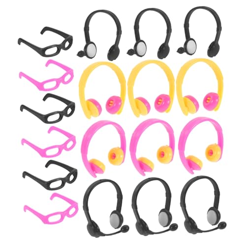 DIKACA 18 Stück Miniatur-Brillen-Requisiten Zubehör Sonnenbrillen für Puppen Kleid Mini-Headset-Ornament Miniatur-Brillenpuppen Puppen-Anzieh-Kopfhörer dekorative Glasdekore Plastik DIKACA 18 Stück Miniatur-Brillen-Requisiten Zubehör Sonnenbrillen für Puppen Kleid Mini-Headset-Ornament Miniatur-Brillenpuppen Puppen-Anzieh-Kopfhörer dekorative Glasdekore Plastik von DIKACA