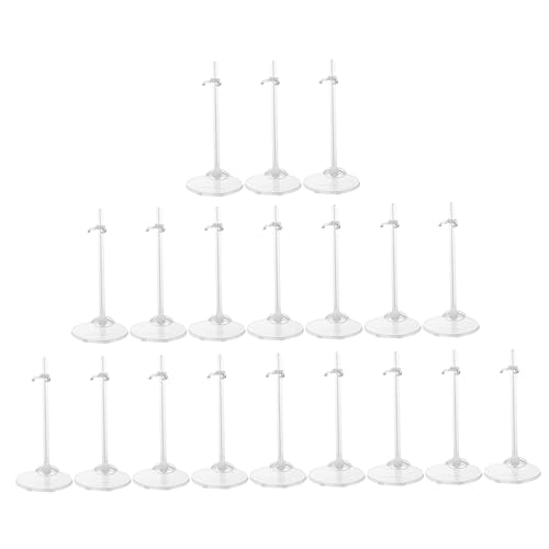 DIKACA 18 Stück Puppenständer Puppenhalter Puppen-Display-halterungen Puppenregale Ständerhalter Für Puppen Puppe Unterstützt Stützständer Für Puppen Plastik Transparent von DIKACA
