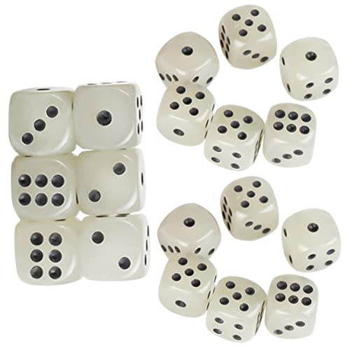 DIKACA 18 Stück Würfel Spiele Deck of Cards Schreibtisch Gaming Party Game tischspiel Table Games partyspiel Partygeschenke Gaming-Zubehör leuchtende Partyartikel Acryl von DIKACA