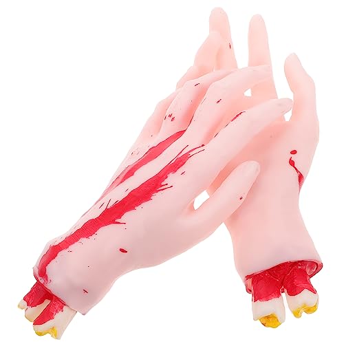 DIKACA 1Paar Halloween Gruselige Hand Requisiten Für Fotografie Simulierte Hautfarbe Horror Spaß Requisiten Für Schreckliche Für Partys Und Dekorationen von DIKACA