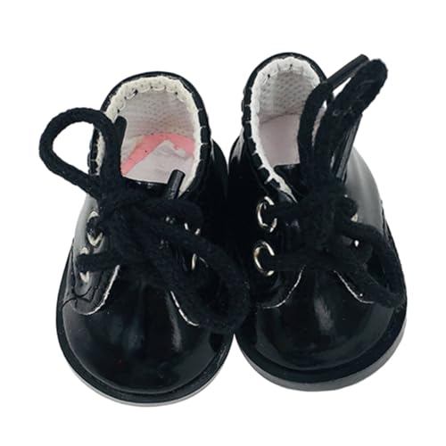 DIKACA 1Paar Puppenschuhe Aus Hochwertigem Material Schwarze Simulation Schuhe Für Puppen Zubehör Für Hausdekor Und Puppenspiel Langlebig Und Farbecht von DIKACA