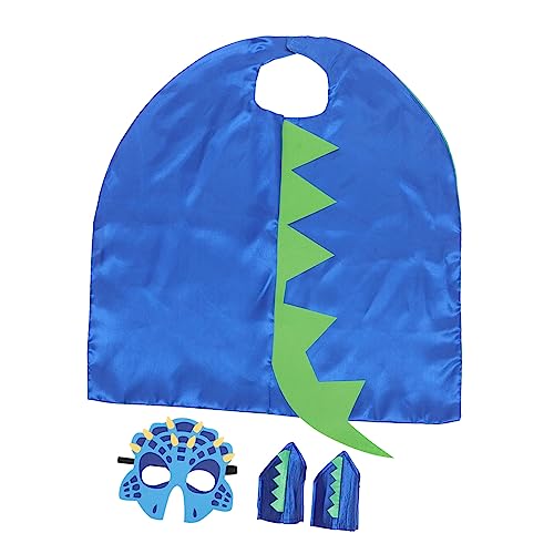 DIKACA 1Satz Dinosaurier Umhang Maske Kreatives Cosplay Kostüm Für Partys Und Aufführungen Teiliges Für Jungen Und Mädchen Kostüm Für Halloween Und Themenfeiern von DIKACA