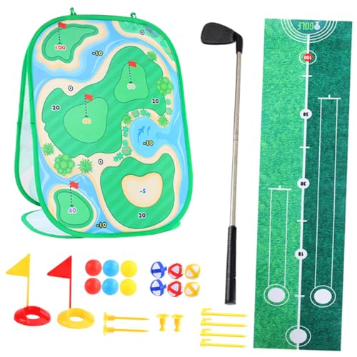 DIKACA 1Satz Golfspiel Spielset Für Golfübungsmatte Mit Verstellbarem Bällen Und Zubehör Für Indoor Outdoor Spaß Fördert Hand Auge Koordination von DIKACA