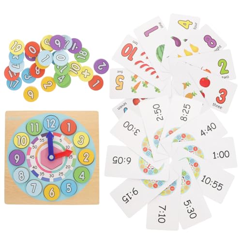 DIKACA 1Satz Holzspielzeug Uhr für Lernspielzeug zur Zahlenwahrnehmung Kognitives Interaktives Montessori für Ab Jahren DIKACA 1Satz Holzspielzeug Uhr für Lernspielzeug zur Zahlenwahrnehmung Kognitives Interaktives Montessori für Ab Jahren von DIKACA