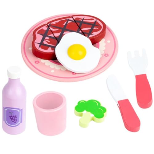 DIKACA 1Satz Holzspielzeug mit Gefälschtem Steak Teller und Besteck Realistische Küchen Role Play Spielzeuge für Kleinkinder für Jungen Lernen DIKACA 1Satz Holzspielzeug mit Gefälschtem Steak Teller und Besteck Realistische Küchen Role Play Spielzeuge für Kleinkinder für Jungen Lernen von DIKACA