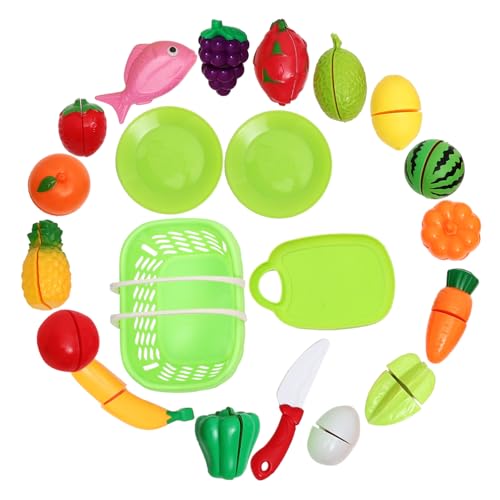 DIKACA 1Satz Kitchen Cutting Toy for Fruit and Vegetable Playset for Educational and Interactive Role Play DIKACA 1Satz Kitchen Cutting Toy for Fruit and Vegetable Playset for Educational and Interactive Role Play von DIKACA