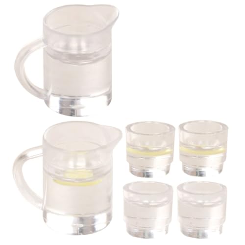 DIKACA 1Satz Lemonade Set Mit Wassergläsern Puppenhaus Zubehör Teiliges Set Für Getränke Und Dekoration Für Kreative Puppenhaus Szenen DIKACA 1Satz Lemonade Set Mit Wassergläsern Puppenhaus Zubehör Teiliges Set Für Getränke Und Dekoration Für Kreative Puppenhaus Szenen von DIKACA
