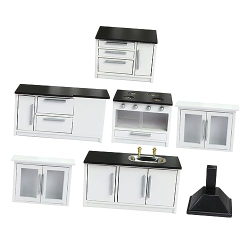 DIKACA 1Satz Möbel für Puppenhaus Teiliges mit Gasherd und Schrank Exquisite Mini Dekoration für Kreatives und Fantasievolles Design von DIKACA