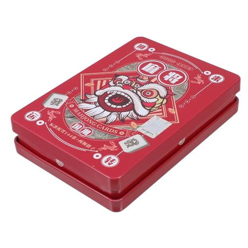 DIKACA 1Satz Tragbares Mahjong Kartenspiel Chinesische Mahjong Karten Für Reisen Familien Für Unterhaltungsabende Und Freizeitaktivitäten von DIKACA