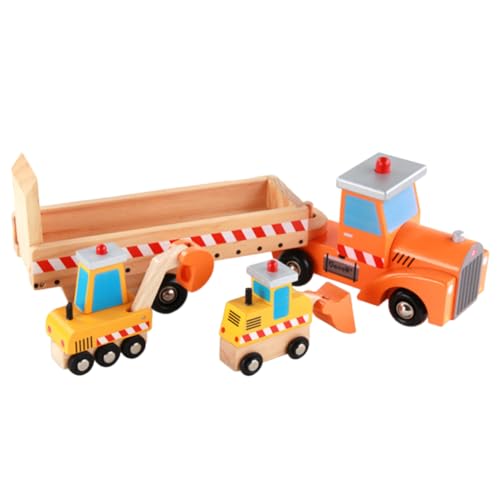DIKACA 1Stk Baufahrzeug Spielzeug Kinderspielzeug Holzspielzeug Kinderauto Spielzeug Spielset aus Holz Autos Spielzeug technisches Spielzeugauto Bagger Spielzeug für Kinder Wagen Modell von DIKACA