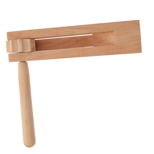 DIKACA 1Stk Resonanzboden Shaker Würfel Ereignisse Handklöppel Krachmacher Gadgets ratsche kinderinstrumente holzspielzeug Matraca- Ratschengeräuscherzeuger hölzern Beige von DIKACA