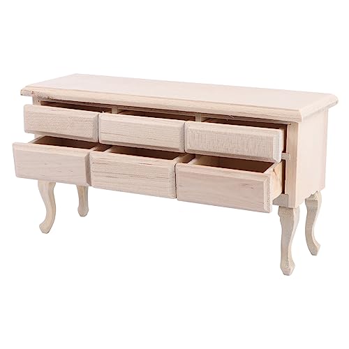 DIKACA 1Stück Schreibtisch Modell Aus Holz DIY Puppenhaus Möbel Für Kreative Dekoration Im Kinderzimmer Für Verzierungen Und Holzdeko von DIKACA