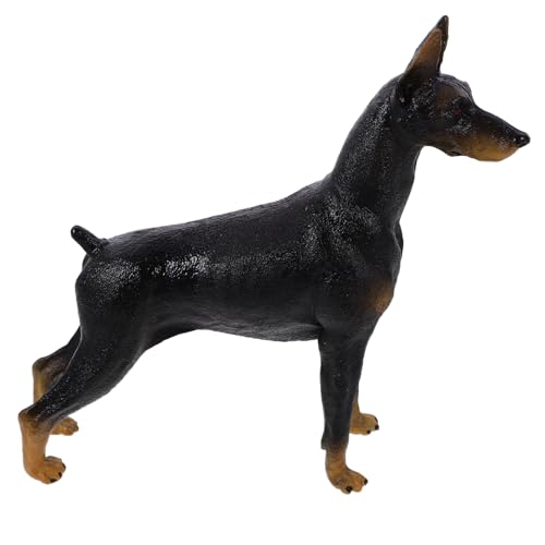 DIKACA Tierdekor Hundefigur Ornamente Dobermann Modell Spielzeug Für Jungen Und Mädchen Schwarz von DIKACA