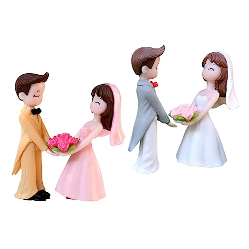 DIKACA 2 Paar Puppenornamente Für Hochzeitspaare Brautfiguren Kleine Rustikale Hochzeitsdekorationen Brautparty Dekorationen Eleganter Empfang Bräutigam Hochzeitstortenaufsätze DIKACA 2 Paar Puppenornamente Für Hochzeitspaare Brautfiguren Kleine Rustikale Hochzeitsdekorationen Brautparty Dekorationen Eleganter Empfang Bräutigam Hochzeitstortenaufsätze von DIKACA
