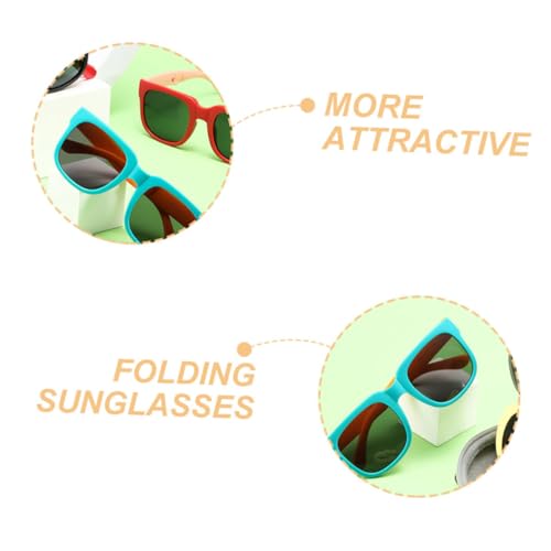 DIKACA 2 Paare Faltbare Sonnenbrillen Süßes Design Uv Schutz Robustes Pc Material für Mädchen Jungen Outdoor Strand Freizeit von DIKACA