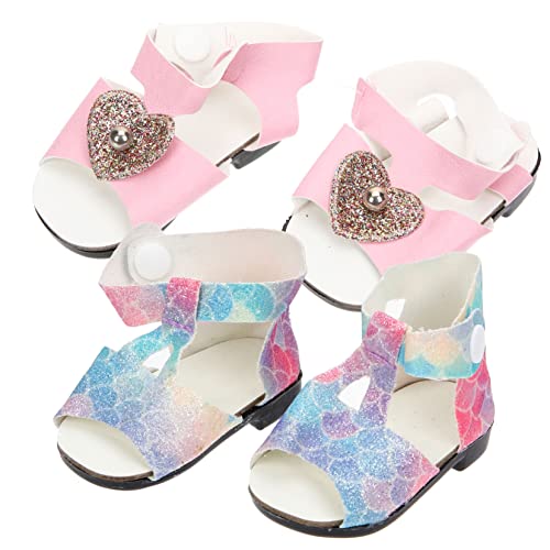 DIKACA 2 Paare Handwerk mini Schuhe Zubehör Puppe Freizeitschuhe für Fantasie kinderknallzeug dekorative kleine Schuhe verschleißfeste Minischuhe Plastik von DIKACA