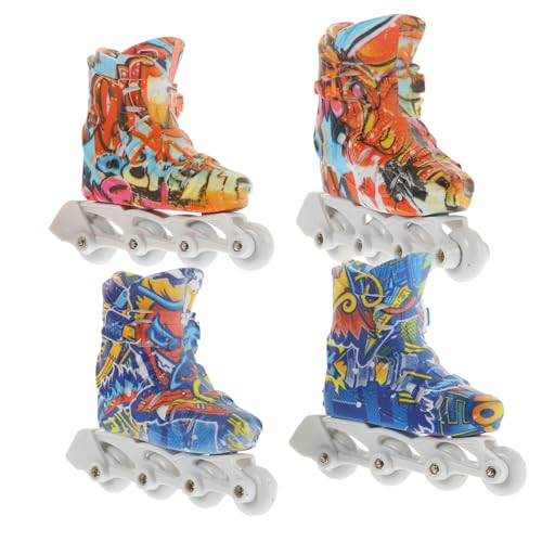 DIKACA 2 Paare Kompaktes Desktop- Finger-Skate- Schreibtisch Schlittschuhe Sportspielzeug Mit Fingerspitzen Für Finger-Skateboard Fingersportspielzeug Zubehör Plastik von DIKACA