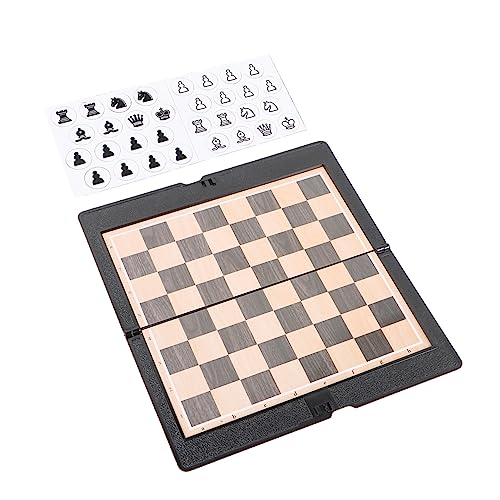 DIKACA 2 Satz Internationales Schach schachspiel Magnetisches Schachspiel Faltbares Schachbrett schachspiel magnetisch Magnete Erwachsene groß Spielbrett Partyschach Plastik Black von DIKACA