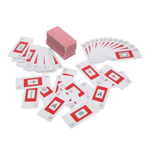 DIKACA Mahjong-pokerkartenspiel-Set in Reisegröße Mit 148 Karten Mini-Mahjong-bildplättchen Zum Spielen Im Freien von DIKACA