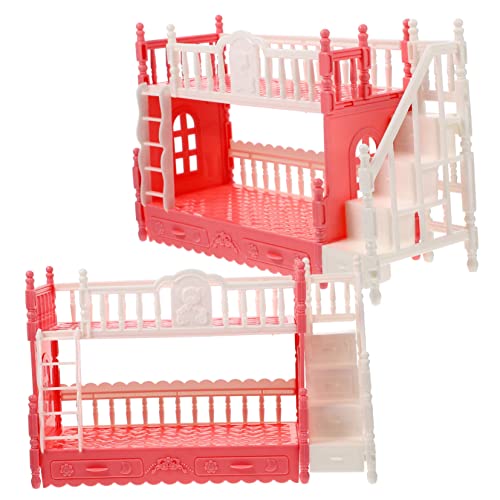 DIKACA 2 Sets Mini Doppelstockbett Für Puppen Miniatur Puppenmöbel Für Puppenhaus Zubehör Farbvariationen Ideal Für Kreatives Und Rollenspiele DIKACA 2 Sets Mini Doppelstockbett Für Puppen Miniatur Puppenmöbel Für Puppenhaus Zubehör Farbvariationen Ideal Für Kreatives Und Rollenspiele von DIKACA