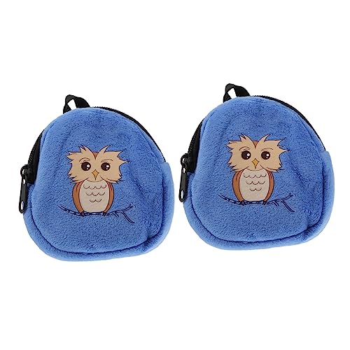 DIKACA 2 Stück 18 Mini -Puppen -Rucksack Taschen Für Zubehör Handtasche Puppenrucksack Entzückende Puppentasche Babypuppentasche Puppe Reißverschlusstasche Baumwolle Blue von DIKACA