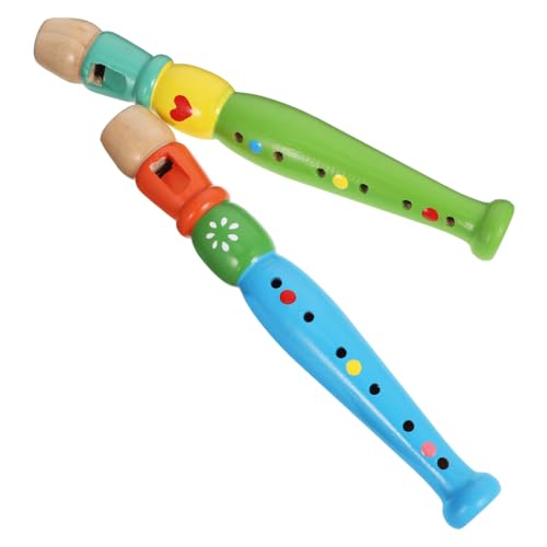 DIKACA 2 Stück 6-Loch-Piccolo Blasinstrument Für Für Anfänger Piccoloflöte Für Kinderinstrument Hölzerne Musikinstrumente Holz von DIKACA