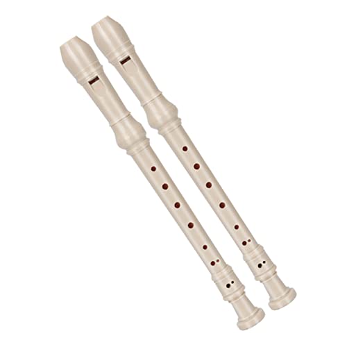 DIKACA 2 Stück 8 Klarinette High-Key-Recorder 8-Loch-blockflöte Üben High-Key-sopranblockflöte Sopranblockflöte Geschenkt Sopranblockflöte Tragbare Sopranblockflöte Weiß Harz von DIKACA