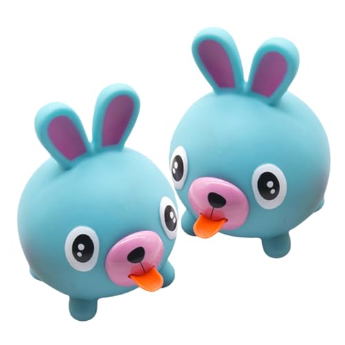 DIKACA 2 Stück Animals Toys for für Squeeze Toy pummeluff Kuscheltier kinderspielzeug Fun Toy Spielzeugtier Cartoon-Squeeze- Stressspielzeug Vinyl Sky-Blue von DIKACA