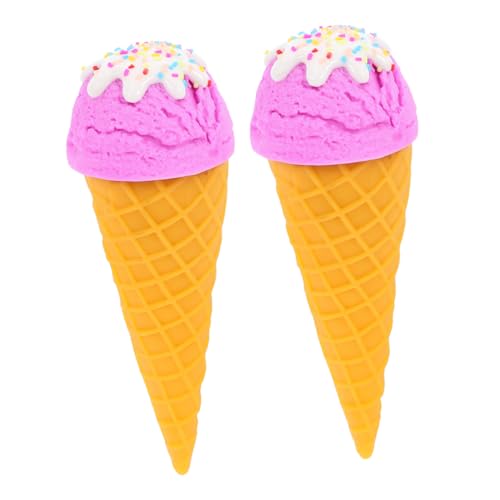 DIKACA 2 Stück Eismodell Simulationskuchenmodell Eiswaffel Simulation Essen Dessert Kuchen-Display-Modell Requisiten Für Eiscreme-displays Schokoladenmodell Puppenhaus- von DIKACA