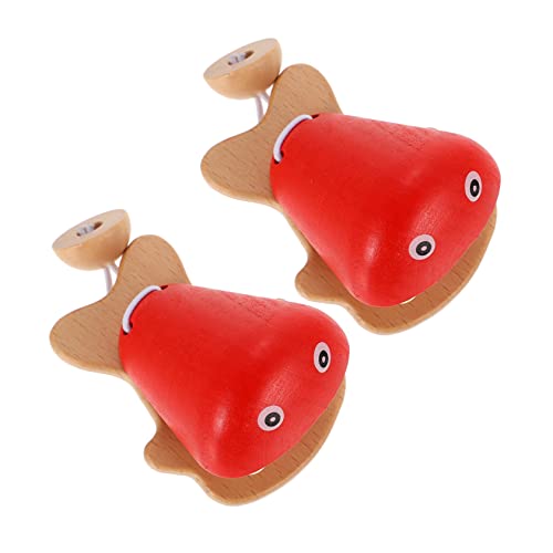 DIKACA 2 Stück Fischkastagnetten kinderinstrumente Instrument Kinderhandwerk Kinderkastagnetten für Kleinkinder Kinderspielzeug aus Holz Haushaltskinderspielzeug rot DIKACA 2 Stück Fischkastagnetten kinderinstrumente Instrument Kinderhandwerk Kinderkastagnetten für Kleinkinder Kinderspielzeug aus Holz Haushaltskinderspielzeug rot von DIKACA