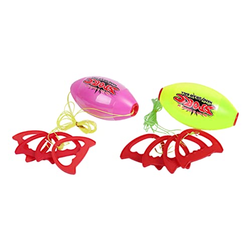 DIKACA 2 Stück Hand-Fitnessball interaktives Partner kindsport silvesterspiele kinderspiele Ball für Zwei Spieler Gymnastikball Bälle ziehen Sport Yellow von DIKACA