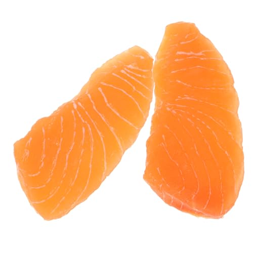 DIKACA 2 Stück Imitation Lachsfilet House Decoration Simuliertes Lachsmodell Lebensmittelmodell Spielzeuglachs realistisch falscher Lachs Lachsförmige Modelle Foto -Requisiten PVC Orange DIKACA 2 Stück Imitation Lachsfilet House Decoration Simuliertes Lachsmodell Lebensmittelmodell Spielzeuglachs realistisch falscher Lachs Lachsförmige Modelle Foto -Requisiten PVC Orange von DIKACA
