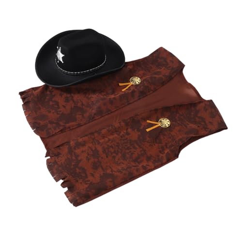 DIKACA 2 Stück Jeans Themenkleid Western-cowboy-kostüm Halloween-cowboy-kostüm Bauernhutkostüm Karneval Cowboy Kostüm Cowboyhut Für Erwachsene Cowboyhüte Für Cowboyweste Stoff DIKACA 2 Stück Jeans Themenkleid Western-cowboy-kostüm Halloween-cowboy-kostüm Bauernhutkostüm Karneval Cowboy Kostüm Cowboyhut Für Erwachsene Cowboyhüte Für Cowboyweste Stoff von DIKACA