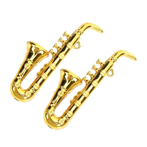 DIKACA 2 Stück Mini-Saxophon Miniatur Instrument Mini -Saxophonspielzeug realistisch Puppe Mini-Hausversorgung Mini-Hausdekoration Simulations-Saxophon- Saxophonmodell Plastik Golden DIKACA 2 Stück Mini-Saxophon Miniatur Instrument Mini -Saxophonspielzeug realistisch Puppe Mini-Hausversorgung Mini-Hausdekoration Simulations-Saxophon- Saxophonmodell Plastik Golden von DIKACA