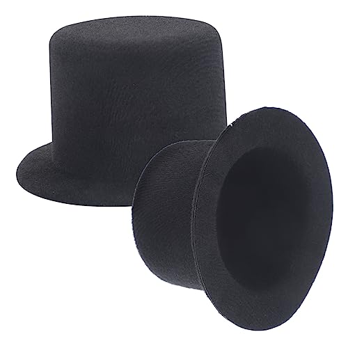 DIKACA 2 Stück Mini Top Hut Puppenhut Basteln Für Unisex Hut Selber Machen Dekorationen Klein Minihüte Zum Basteln Winzige Zylinder Mini-puppenmütze Stoff Black DIKACA 2 Stück Mini Top Hut Puppenhut Basteln Für Unisex Hut Selber Machen Dekorationen Klein Minihüte Zum Basteln Winzige Zylinder Mini-puppenmütze Stoff Black von DIKACA