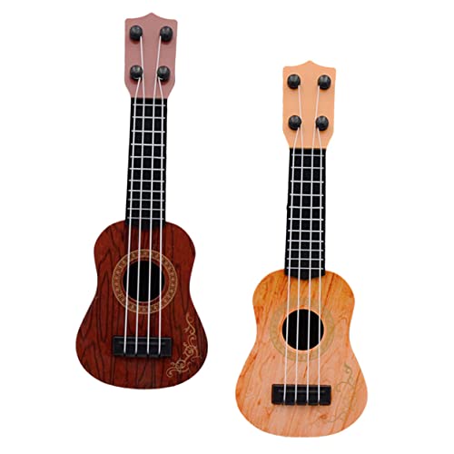 DIKACA 2 Stück Mini-Ukulele Gitarre Kinderspielzeug Musikinstrumente Für Kleinkinder Musikinstrumente Musikspielzeug Für Babys Kinderinstrument Plastik von DIKACA