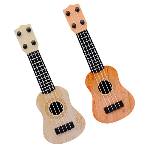 DIKACA 2 Stück Mini-Ukulele kinderinstrumente musikinstrumente für für musikalische Entwicklung Kleinkind Musikinstrument Gitarre für Anfänger Plastik von DIKACA