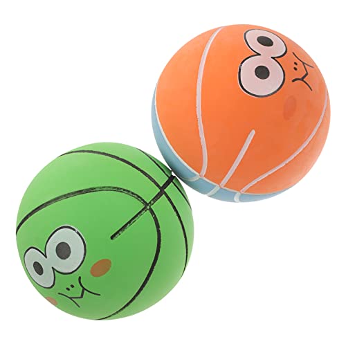 DIKACA 2 Stück Mini-basketballspielzeug Farbige Sprungbälle Springbälle Gegen Stress Lustige Springende Bälle Spielzeuggeschenk Springende Bälle Springen Bälle Gummi von DIKACA